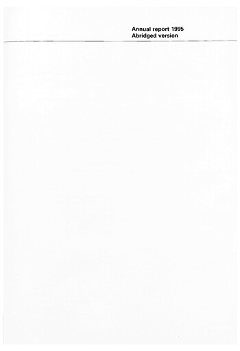 Thumbnail Schweizerische Nationalbank Annual Report 1995