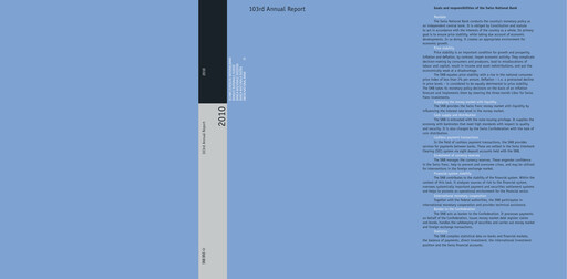 Thumbnail Schweizerische Nationalbank Annual Report 2010