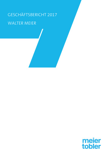 Thumbnail Meier Tobler Group Annual Report 2017