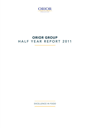 Vorschaubild ORIOR AG Halbjahresbericht 2011-h1