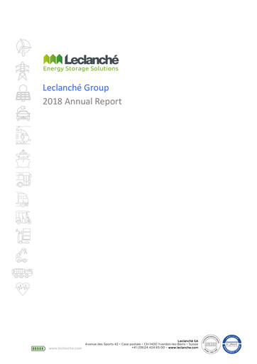 Thumbnail Leclanché Annual Report 2018