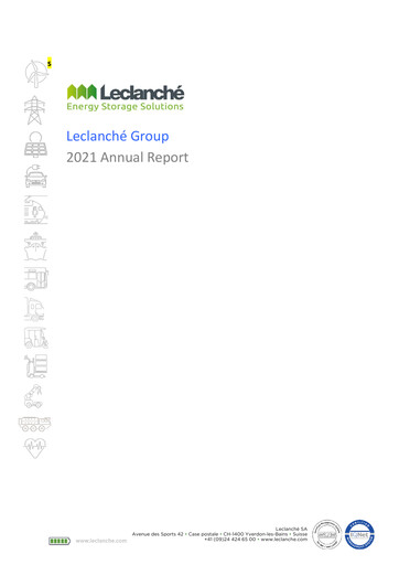 Thumbnail Leclanché Annual Report 2021