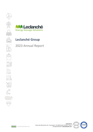 Thumbnail Leclanché Annual Report 2023