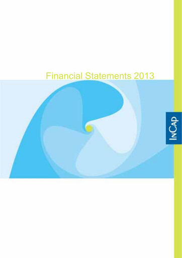 Thumbnail Incap Oyj Financial Statement 2013