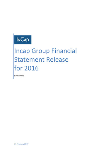 Thumbnail Incap Oyj Financial Statement 2016