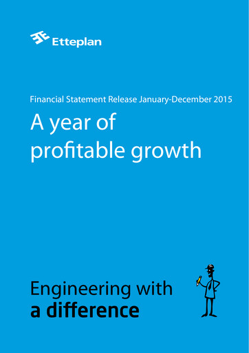 Thumbnail Etteplan Financial Statement 2015