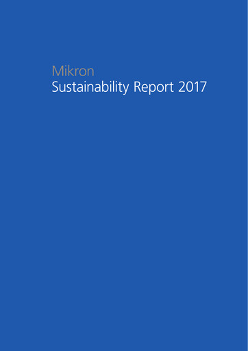 Miniature Mikron Holding Rapport de durabilité 2017