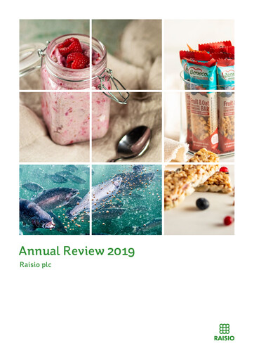 Thumbnail Raisio plc Annual Report 2019