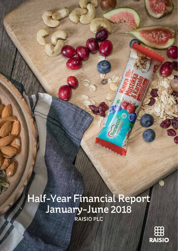 Thumbnail Raisio plc Half-year Report 2018-h1