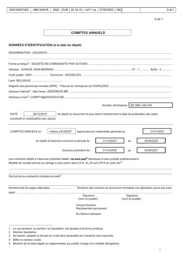 Thumbnail Ascencio Financial Report 2022