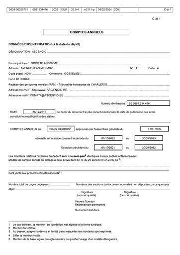 Vorschaubild Ascencio Finanzmitteilung 2023