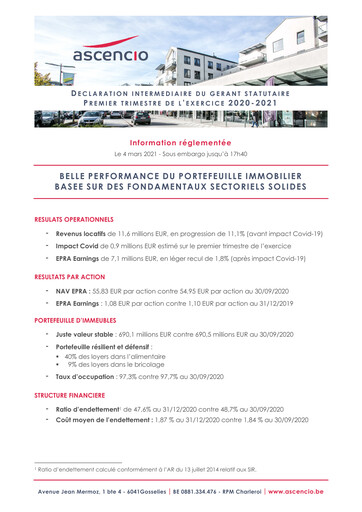 Thumbnail Ascencio Quarterly Report 2020-2021-q1