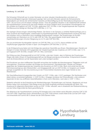 Thumbnail Hypothekarbank Lenzburg Half-year Report 2012-h1