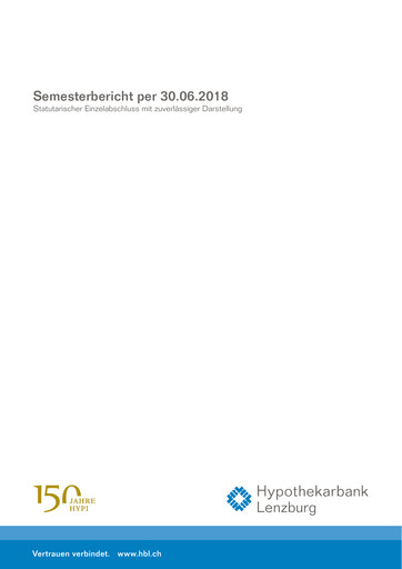 Thumbnail Hypothekarbank Lenzburg Half-year Report 2018-h1