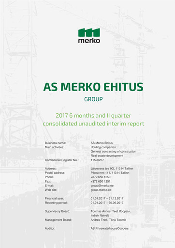 Miniature AS Merko Ehitus Rapport semestriel 2017-h1