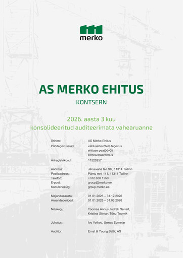 Vorschaubild AS Merko Ehitus Quartalsbericht 2026-q1