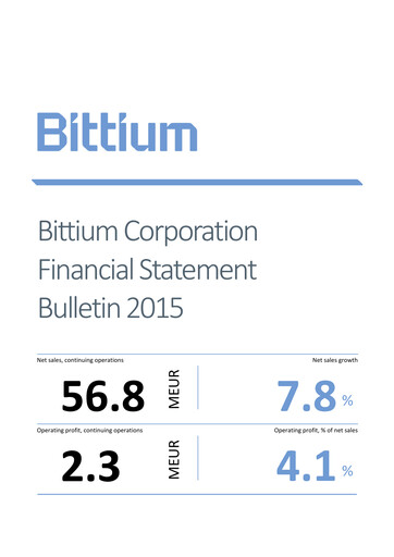 Miniature Bittium Bilan financier 2015