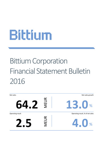 Miniature Bittium Bilan financier 2016
