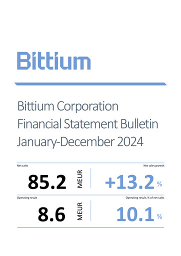 Miniature Bittium Bilan financier 2024