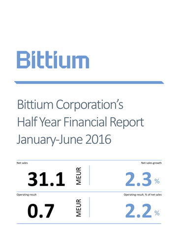 Miniature Bittium Rapport semestriel 2016-h1
