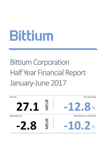 Miniature Bittium Rapport semestriel 2017-h1