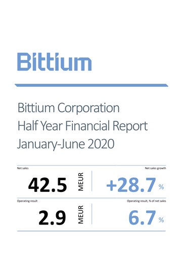 Miniature Bittium Rapport semestriel 2020-h1