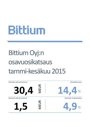 Miniature Bittium Rapport semestriel 2015-h1