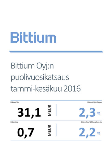 Miniature Bittium Rapport semestriel 2016-h1