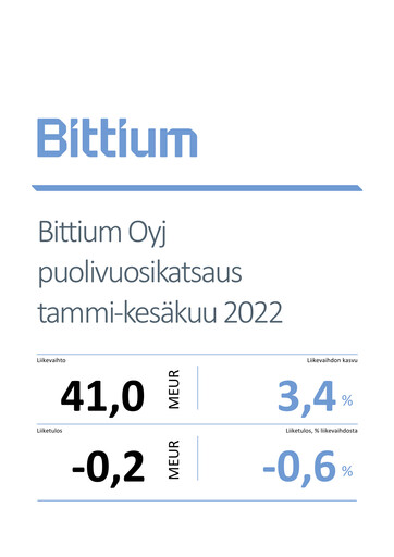 Miniature Bittium Rapport semestriel 2022-h1