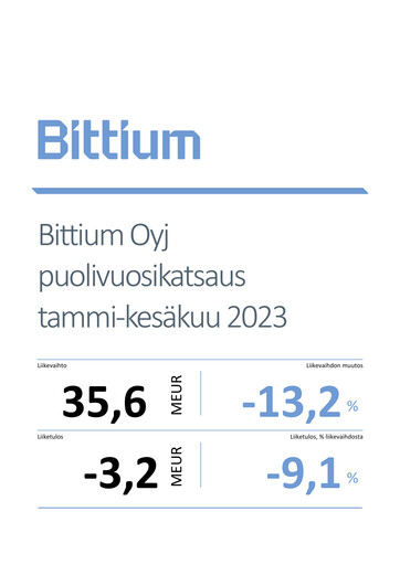 Miniature Bittium Rapport semestriel 2023-h1