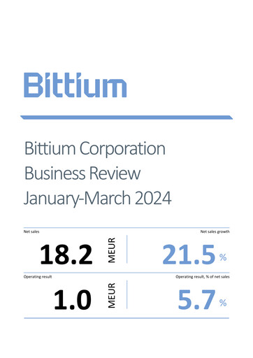 Thumbnail Bittium Quarterly Report 2024-q1