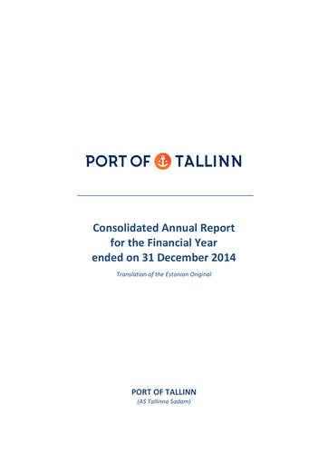 Thumbnail AS Tallinna Sadam Annual Report 2014