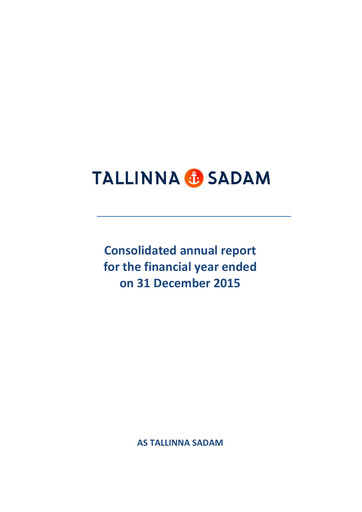 Thumbnail AS Tallinna Sadam Annual Report 2015