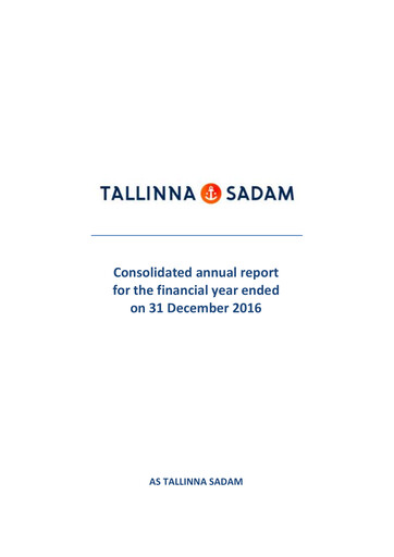 Thumbnail AS Tallinna Sadam Annual Report 2016