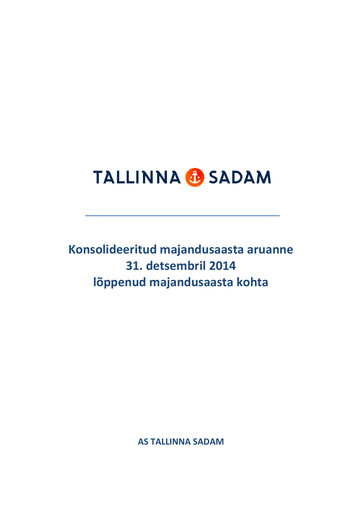 Thumbnail AS Tallinna Sadam Annual Report 2014