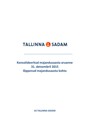 Thumbnail AS Tallinna Sadam Annual Report 2015
