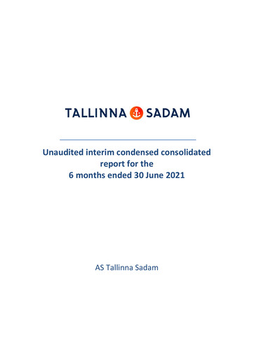 Thumbnail AS Tallinna Sadam Half-year Report 2021-h1