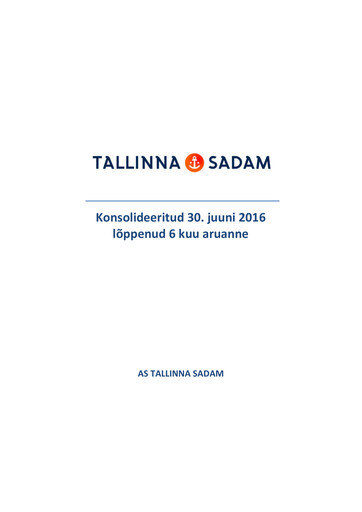 Thumbnail AS Tallinna Sadam Half-year Report 2016-h1