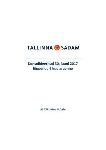 Thumbnail AS Tallinna Sadam Half-year Report 2017-h1