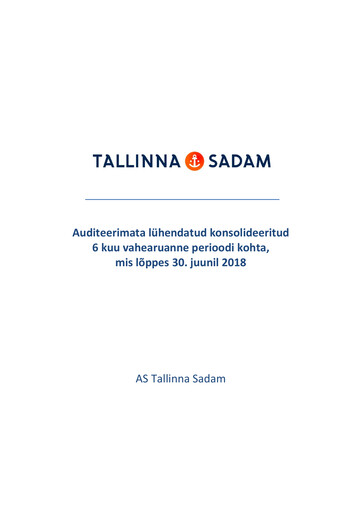 Thumbnail AS Tallinna Sadam Half-year Report 2018-h1