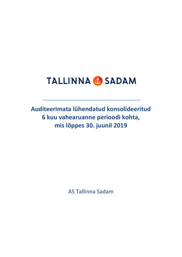 Thumbnail AS Tallinna Sadam Half-year Report 2019-h1