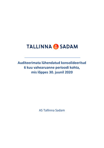 Thumbnail AS Tallinna Sadam Half-year Report 2020-h1