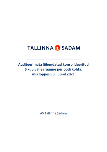 Thumbnail AS Tallinna Sadam Half-year Report 2021-h1