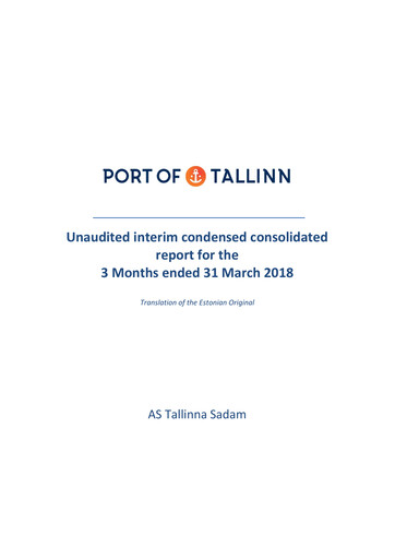Thumbnail AS Tallinna Sadam Quarterly Report 2018-q1