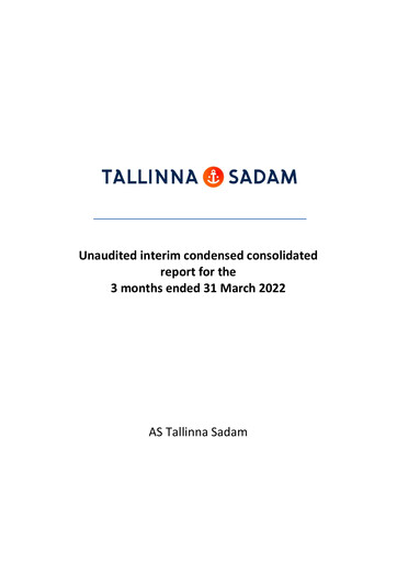 Thumbnail AS Tallinna Sadam Quarterly Report 2022-q1