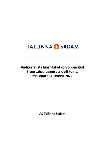 Thumbnail AS Tallinna Sadam Quarterly Report 2022-q1