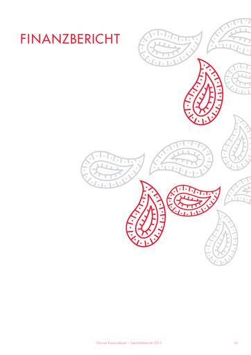 Miniature Glarner Kantonalbank Bilan financier 2015