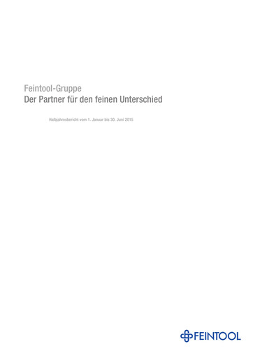 Thumbnail Feintool International Half-year Report 2015-h1