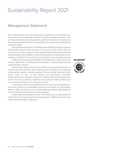 Thumbnail Ascom Holding Sustainability Report 2021