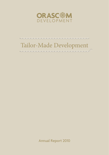 Vorschaubild Orascom Development Jahresbericht 2010